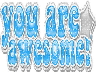 You Are Awesome Glittered Graphic