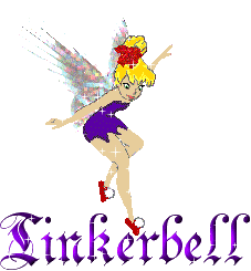 Flying Glittered Tinkerbell