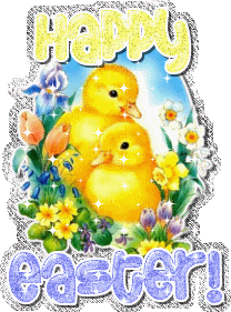 Happy Easter With Birds Graphic