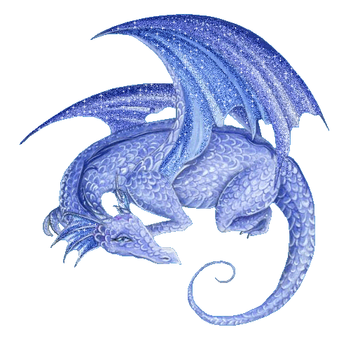 Blue Glittered Dragon