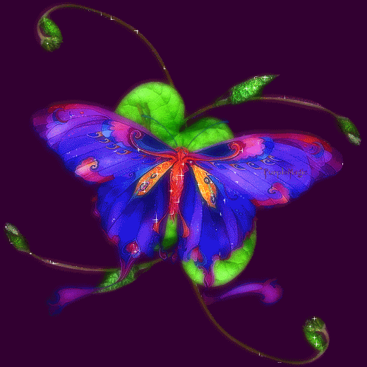 Colorful Glittering Butterfly Graphic
