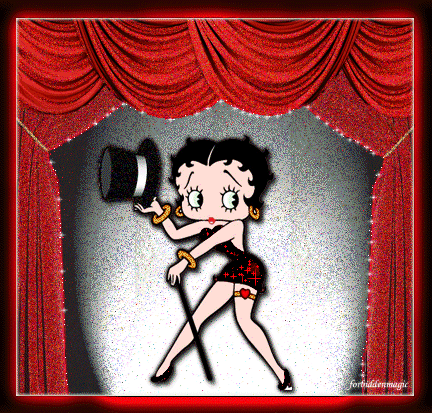 Glittered Red Dress Betty Graphic