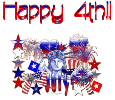 Glowing 4th of July  Graphic