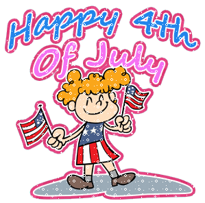 Happy 4th Of July Glitter Graphic
