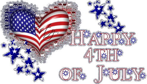 Shimmering Happy 4th Of july  Graphic