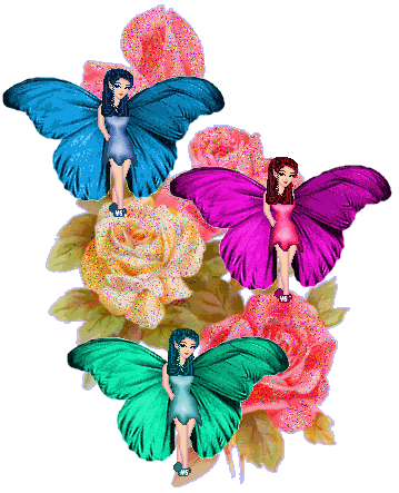 Colourful Roses And Butterflies Girls
