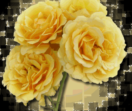 Glitter Yellow Rose