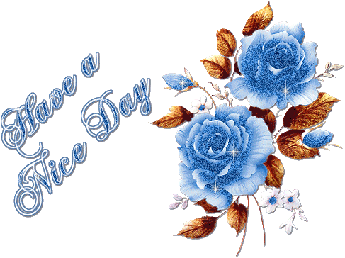 Good Day – Beautiful Glittering Blue Roses