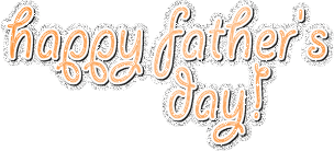 happy fathers day! cursive orange