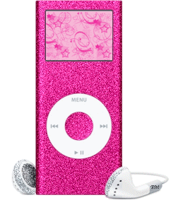 Glittered  Pink iPod Graphic