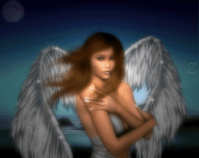 Angel With  White  Wings