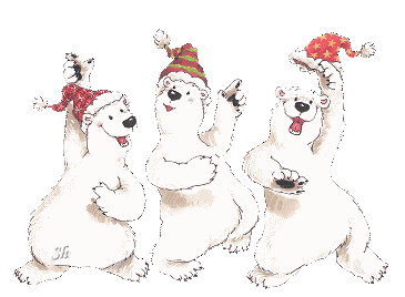 Bear Celebrating Christmas