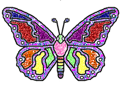 Glittering Rainbow Butterfly