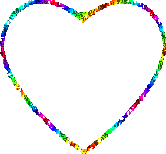 Glitter Heart Outline Rainbow