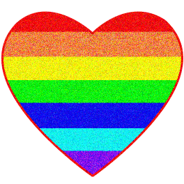Heart With Rainbow Glitter