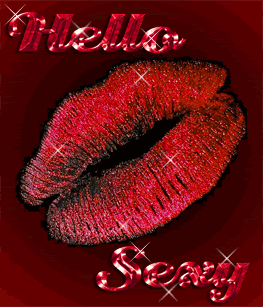 Hello Sexy Red Lips Graphic