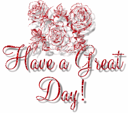 Red Glitter Great Day Graphic