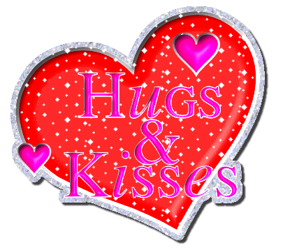 Hugs And Kisses Heart Graphic