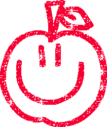 Smiley Apple Shapped Graphic