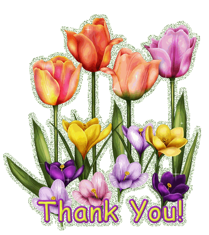 Glittering Flowers Thank You