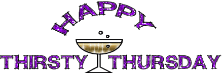 Happy Thirsty Thursday Purple Graphic