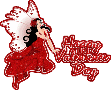 Happy Valentines Day Angel Graphic
