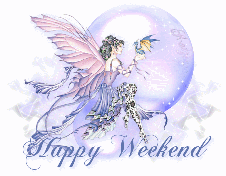 Happy Weekend Angel Graphic