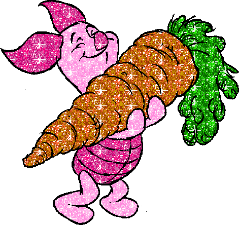 Piglet With Big Carrot