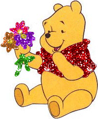 Pooh With Flowers