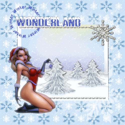 Winter Wonderland Santa Girl Graphic