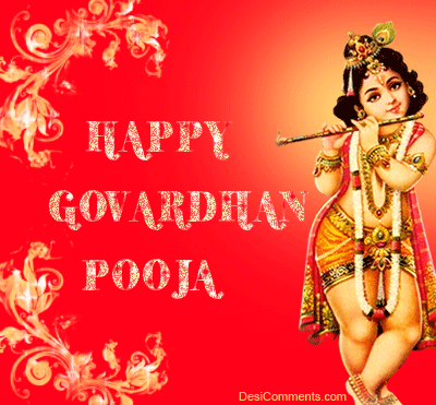 Animated Pic Of Govardhan Pooja