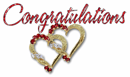 Congratulations Hearts Glitter