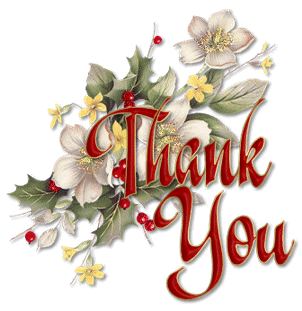 Glittering Flowers Thank You Graphic