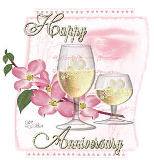 Glittering Wine - Happy Anniversary
