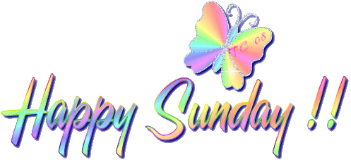 Happy Sunday Colorful Glitter