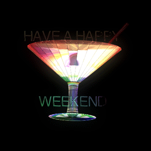 Happy Weekend Wine Glass Graphic