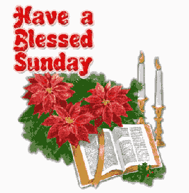 Have A Blessed Sunday Candle Blowing Glitter