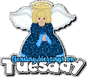 Sending Blessings On Tuesday Angel Glitter