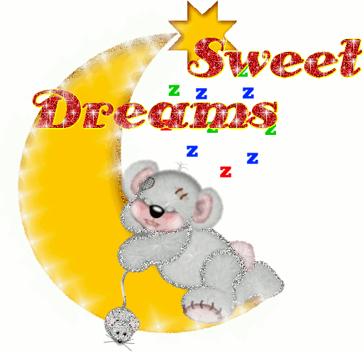 Sweet Dreams Teddy Mouse Glitter