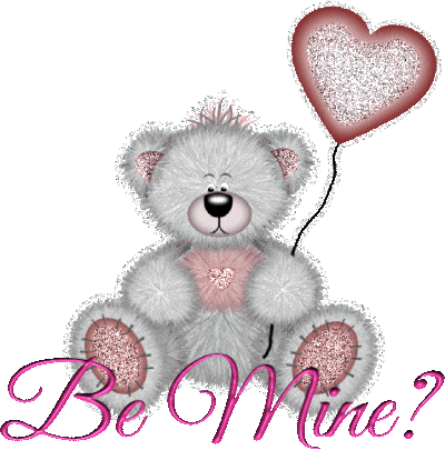 Be Mine Teddy With Heart Glitter