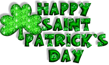 Happy St Patricks Day Shamrock Glitter