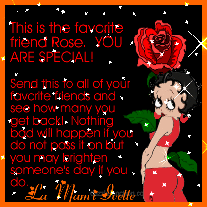 This Is The Favorite Friend Rose You Are Special