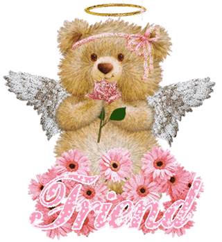 Friend Teddy Bear Angel Glitter Pic