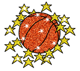 Glittering Stars With Basketball
