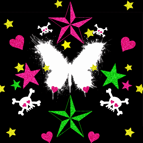 Stars Butterfly Graphic