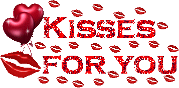 Kisses For You Lips And Hearts Graphic