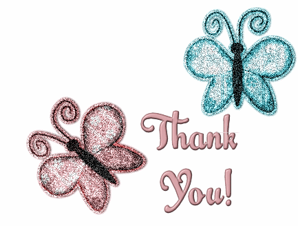 Thank You Butterfly Glitter