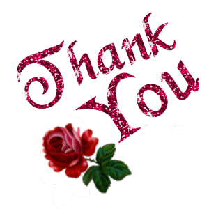 Thank You Graphic Glowing Rose