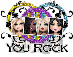 You Rock Girl Faces Glitter